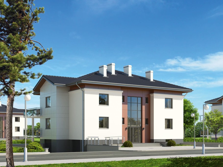 Малоэтажный жилой дом 2 этажа