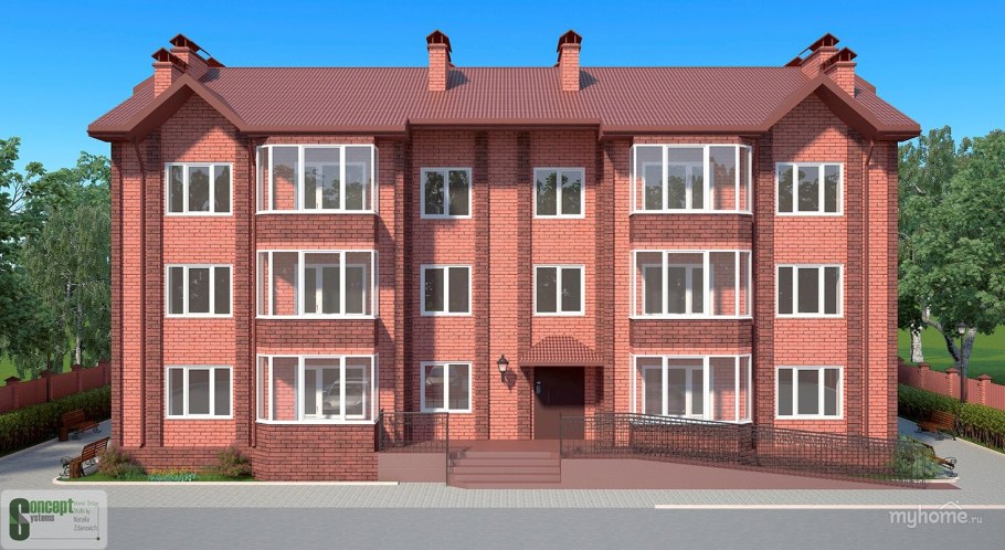 Двухэтажный многоквартирный дом