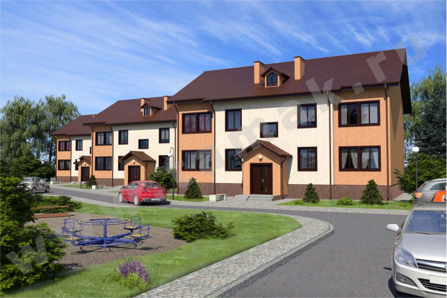 Двухэтажные многоквартирные дома