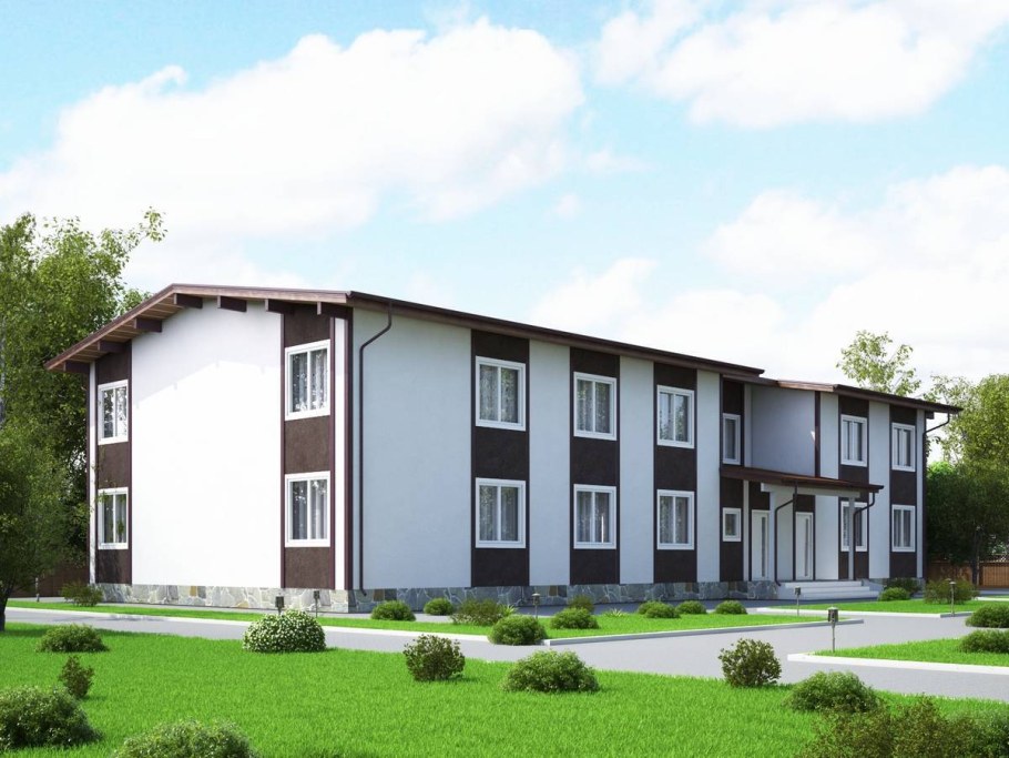 Двухэтажные многоквартирные дома