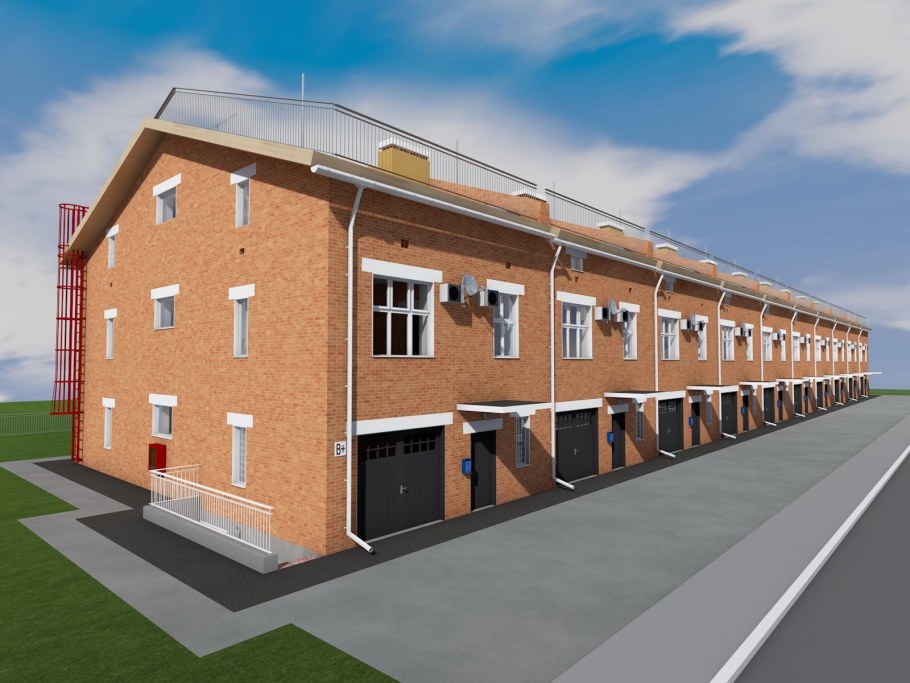 Трехэтажный таунхаус