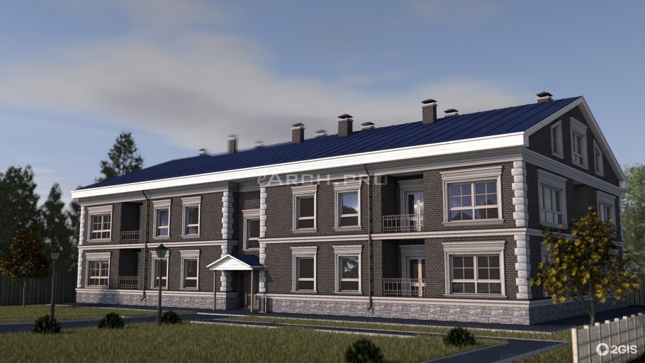 Двухэтажный многоквартирный дом