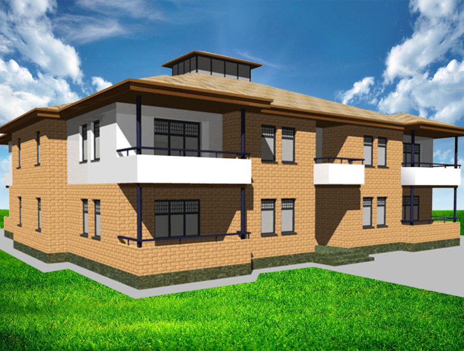 Двухэтажный многоквартирный дом