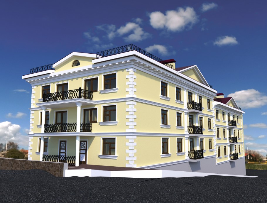 Одноподъездный двухэтажный дом