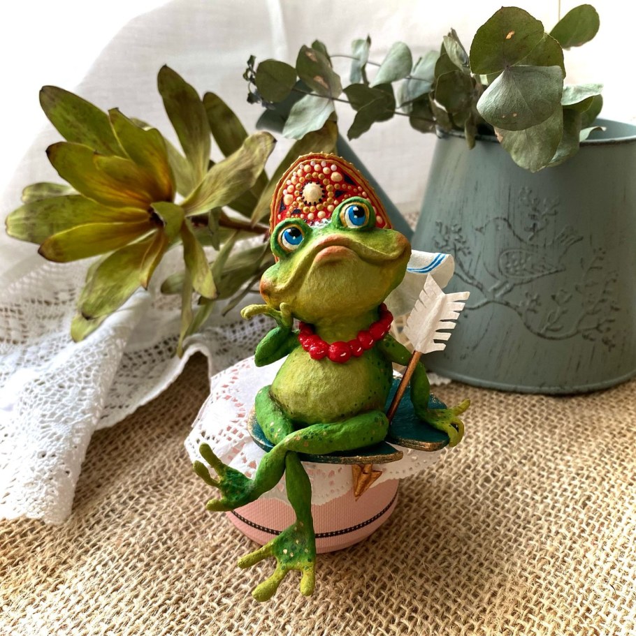 Лягушка текстильная Анастасии Голеневой