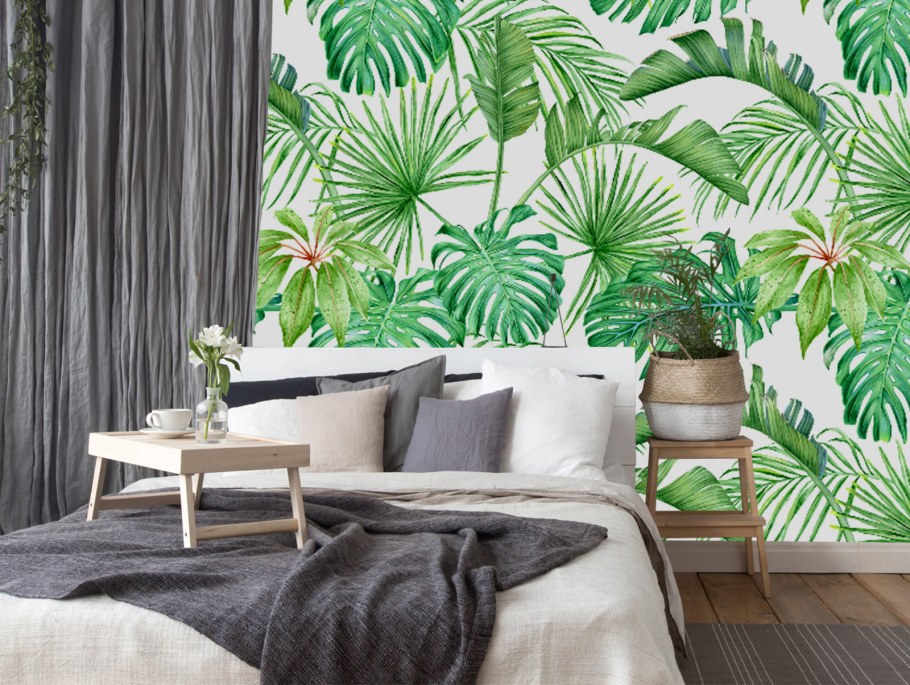 Обои флизелиновые тропические листья