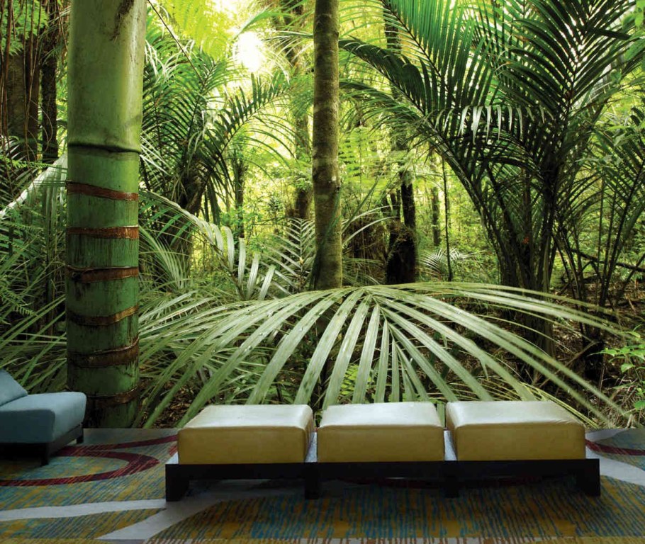 Интерьер тропический лес