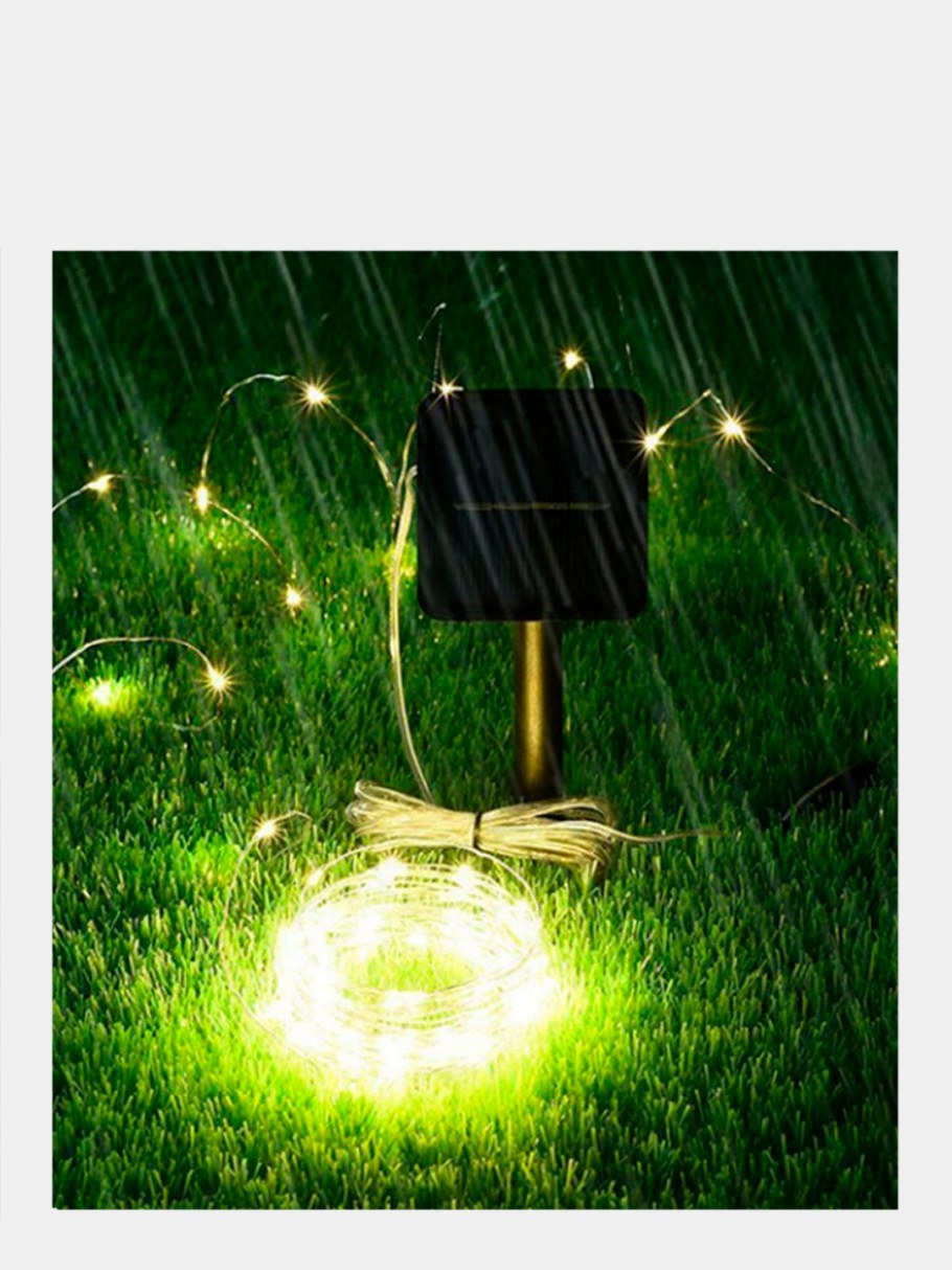 Светодиодная гирлянда на солнечной батарее 200 led mf20, 20 метров