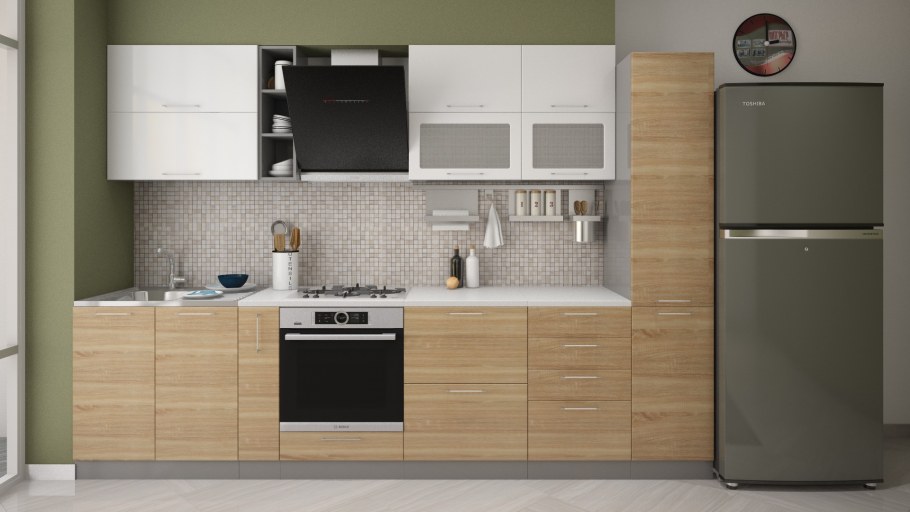 Кухня Люкс гобелен шампань/шоколад матовый