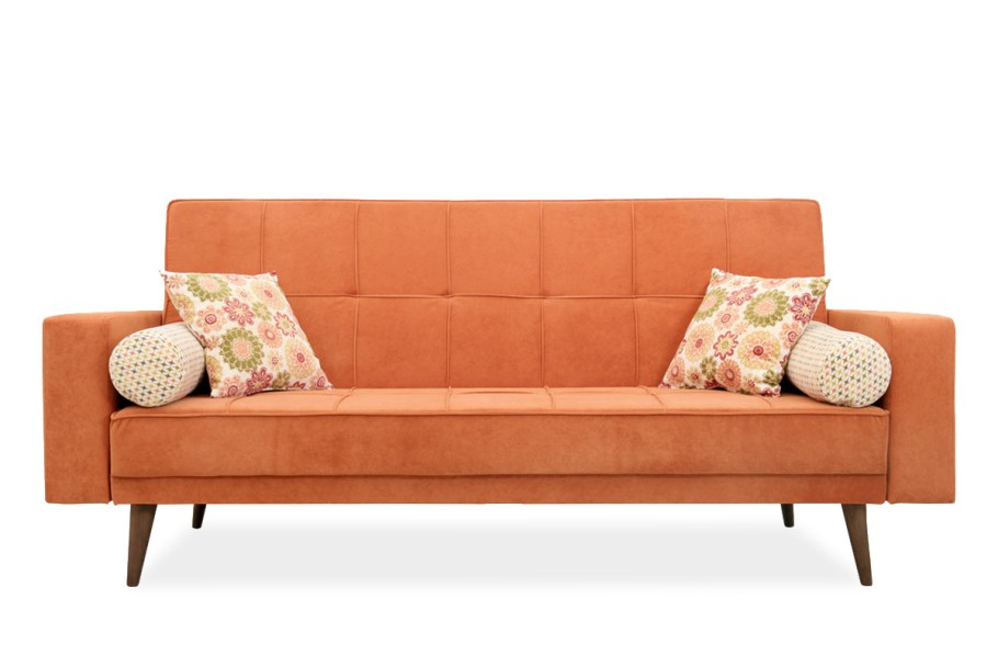 Диван прямой Лейден оранжевый
