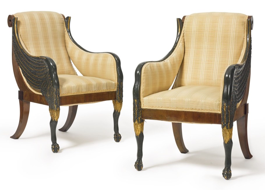 Итальянское кресло середины века в современной обивке