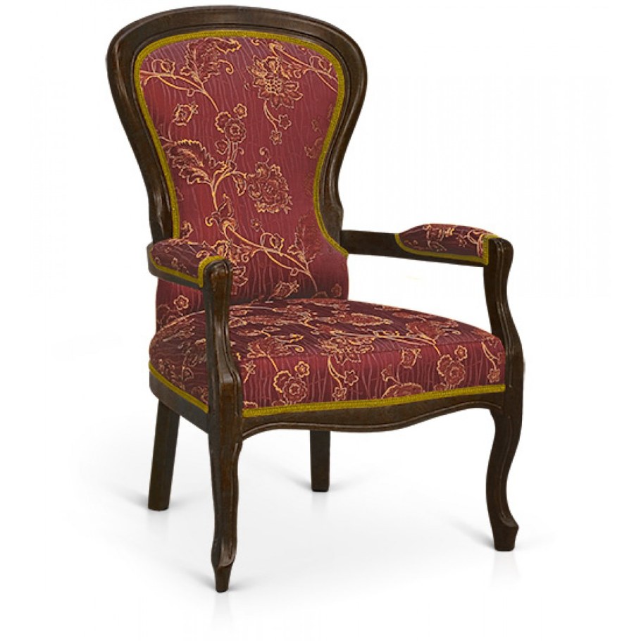 Кресло с деревянными ручками