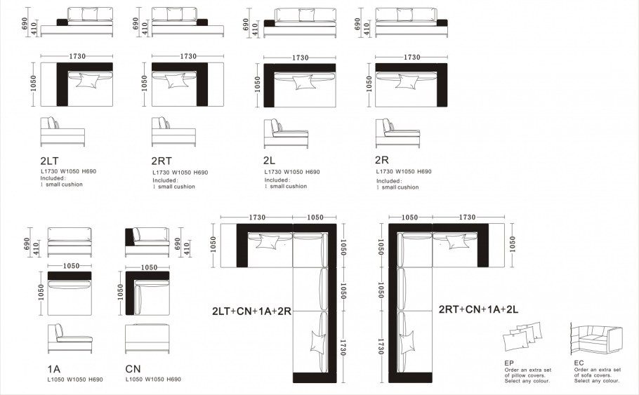Диван глубина 80 см габариты