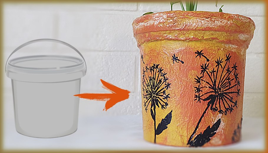 Декор пластикового ведра