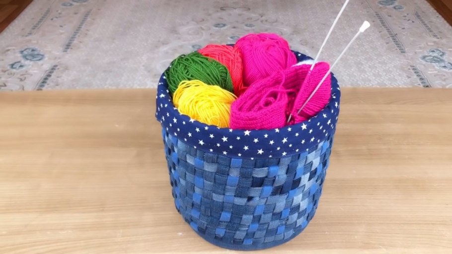 Самодельная корзинка из ведра