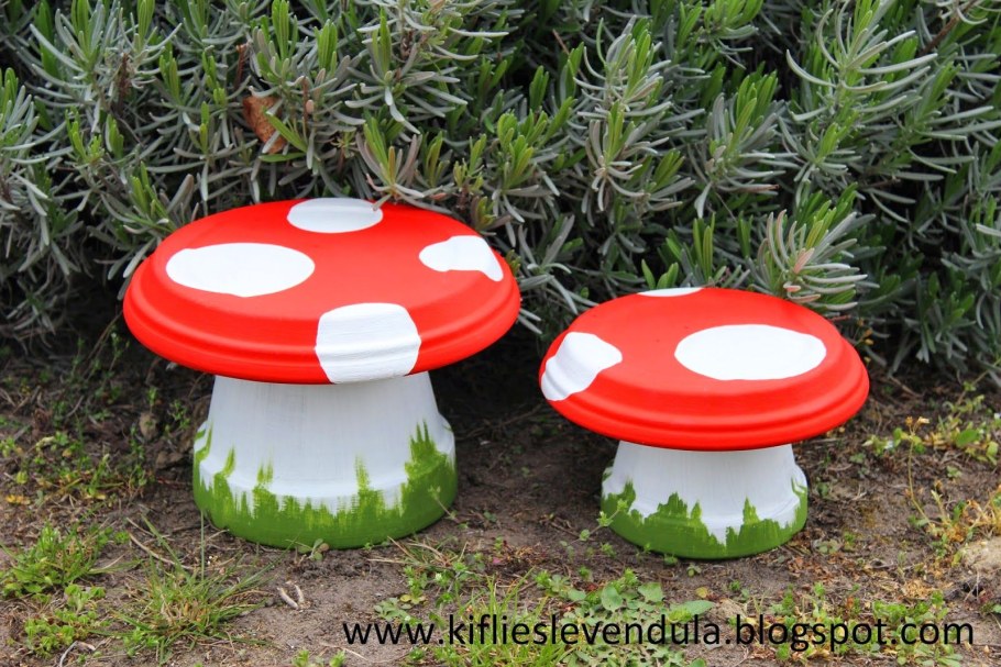 Украшения мухомор для горшка
