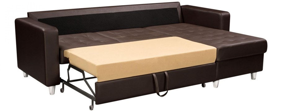 Зеленый кожаный диван Честер