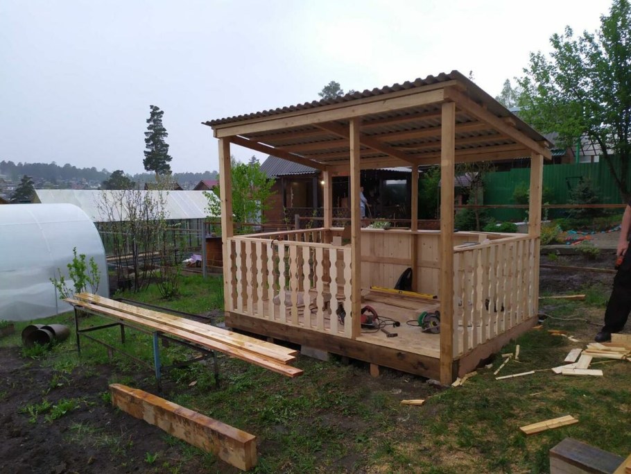 Каркас беседки из бруса 150х150