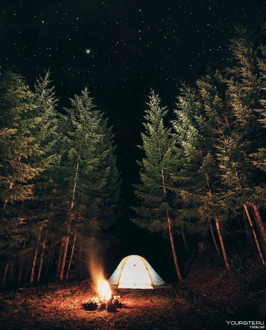 Палатка костер