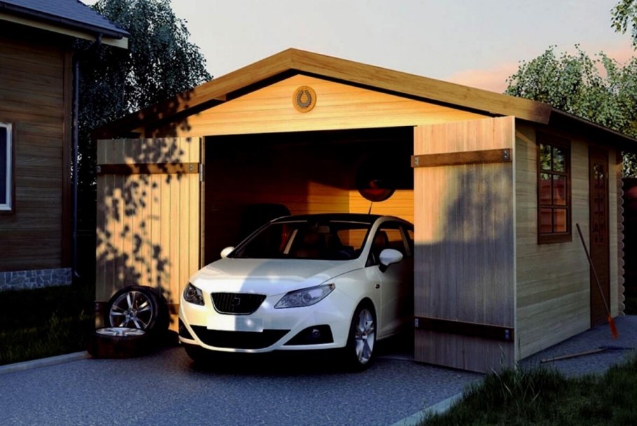 Гараж на садовом участке