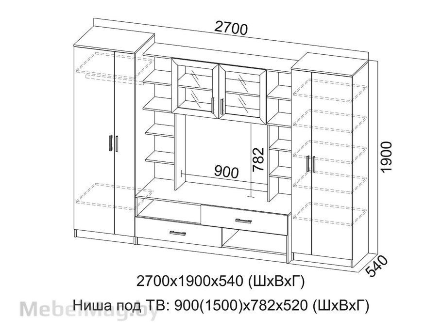 SV мебель Ницца модульная система