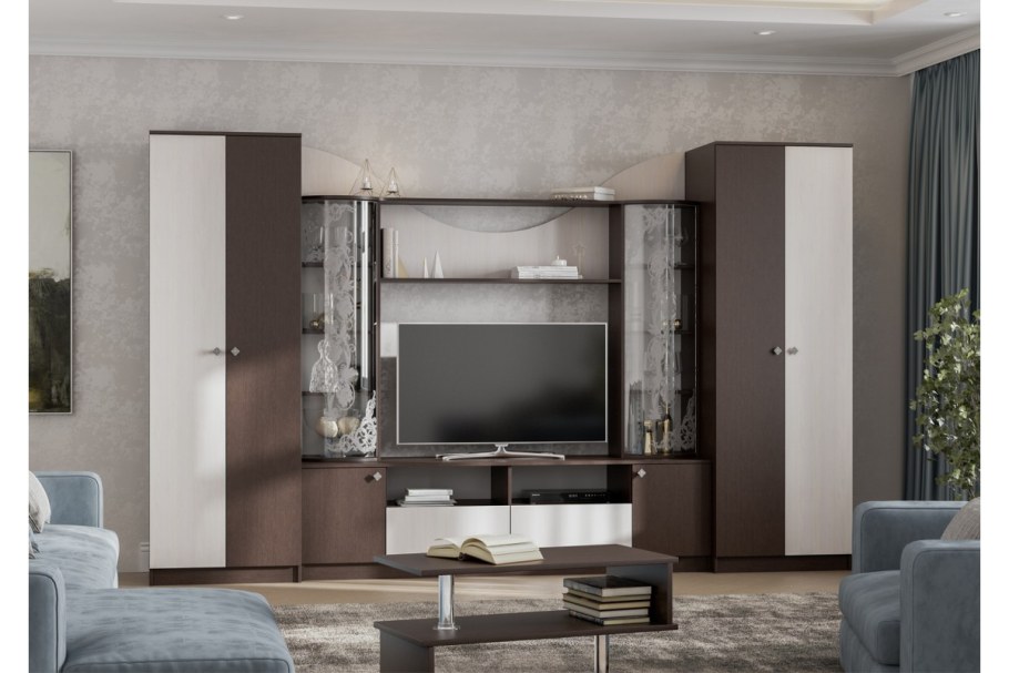 Гостиная 8 ясень Анкор светлый