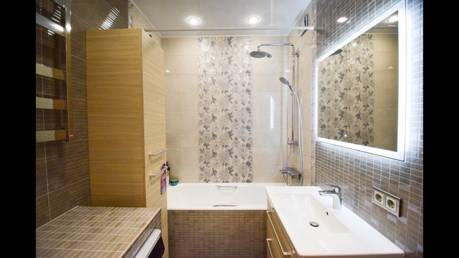 Ванная в хрущевке раздельный санузел мозаикой