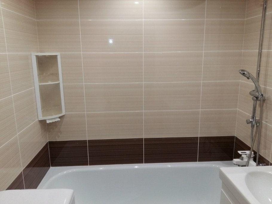 Облицовка кафелем ванная под ключ