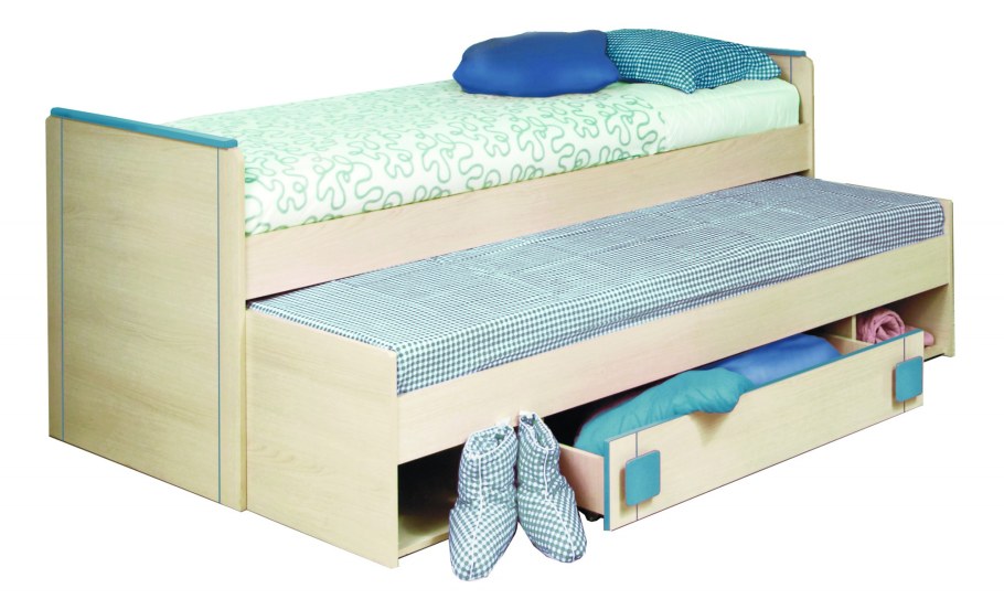 Детская двухъярусная выдвижная кровать СЛАВМЕБЕЛЬ дуэт -2