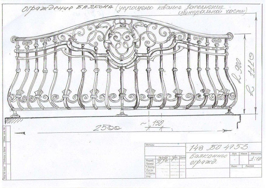 Кованые перила Ажурсталь