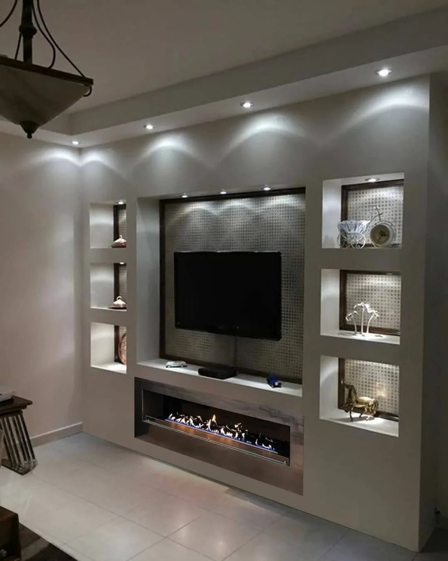 Из гипсокартона под телевизор