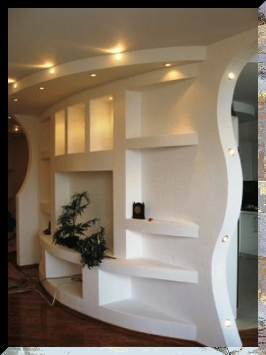 Декоративные гипсокартонные перегородки