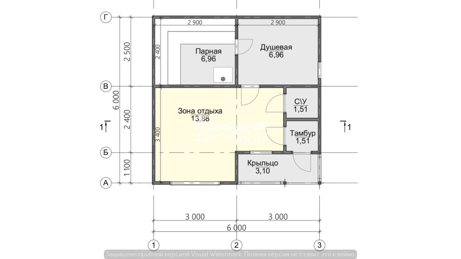 Планировка бани 3х5 мойка и парилка вместе