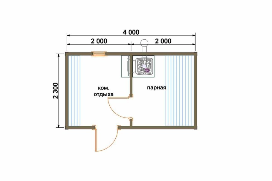 Передвижная баня 7х3