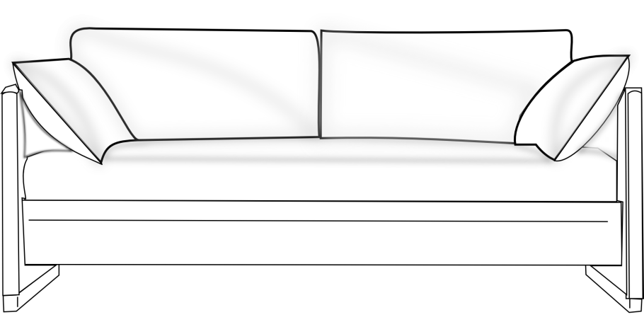 Диван вектор вид сбоку