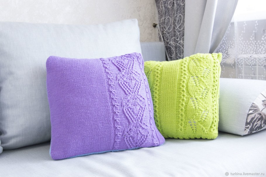 Диванные подушки крючком