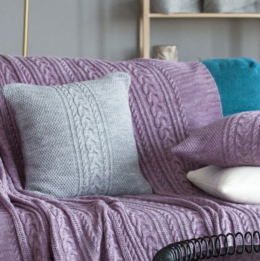 Вязаные наволочки на подушки