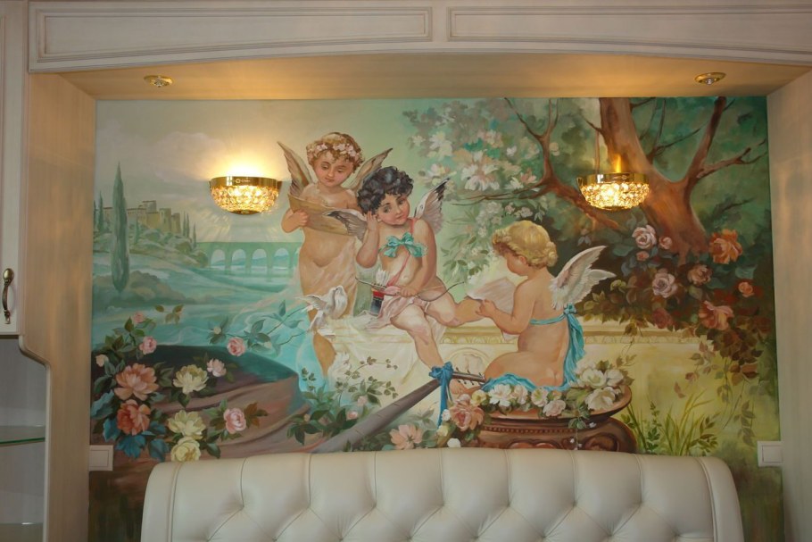 Фрески на стену ангелы