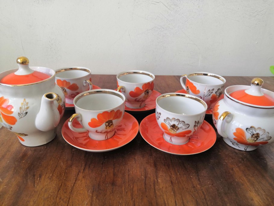 Чайный сервиз Полонский фарфоровый завод 60-е