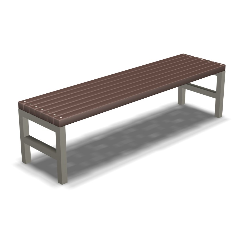 Скамья без спинки Тип в Wood Bench арт.: 9303 С USB зарядкой 450х500х2000 мм