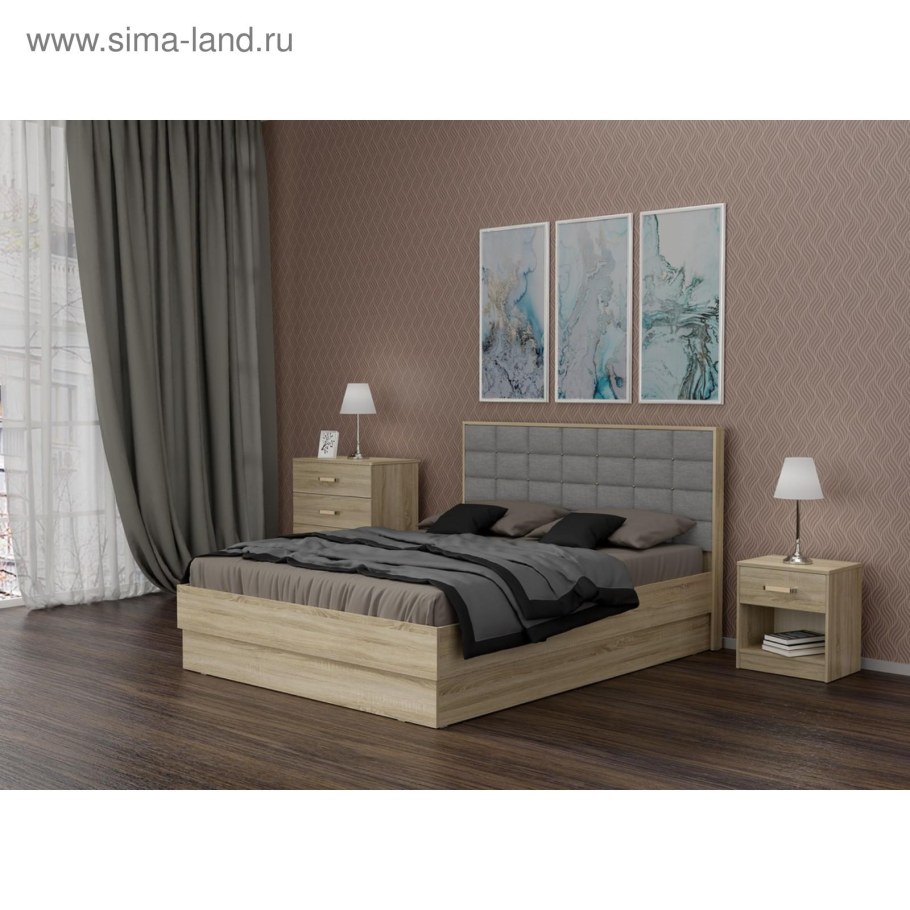 Кровать Оливия 1600х2000 с ПМ И ОРТ.основанием