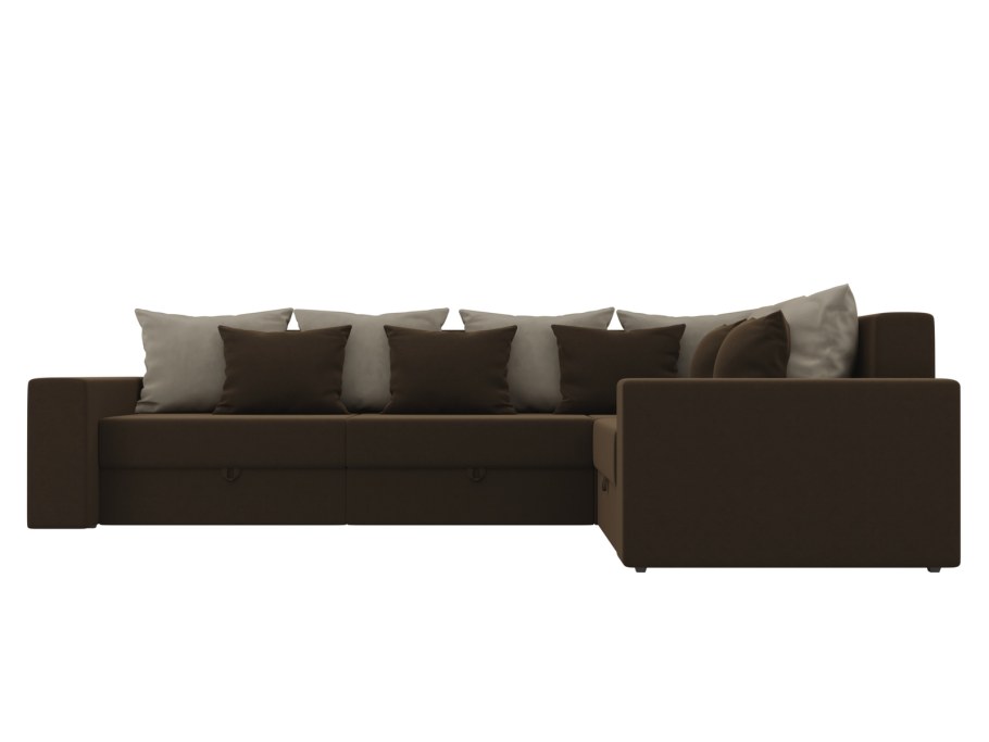 Диван угловой Мэдисон long микровельвет фиолетовый