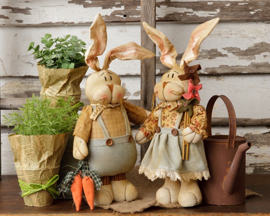 Интерьерные игрушки из льна