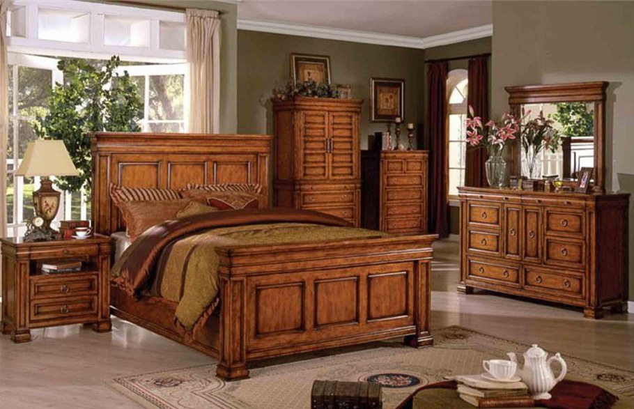 Дубовая мебель в интерьере