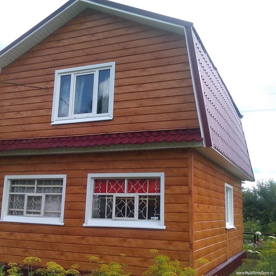 Обшивка дачного домика