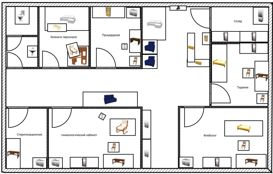 Ветеринарная клиника план помещения