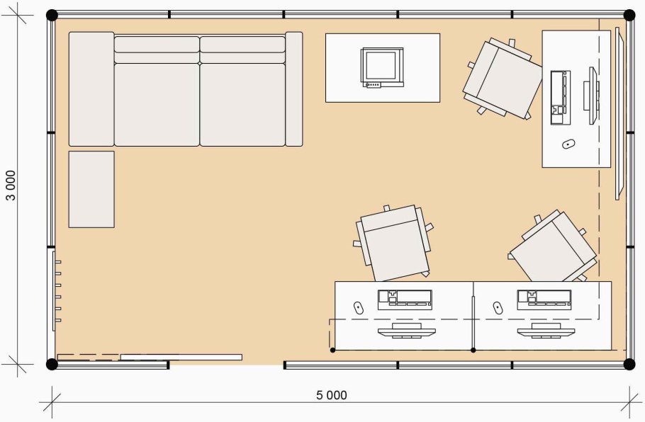 Планировка офисного кабинета