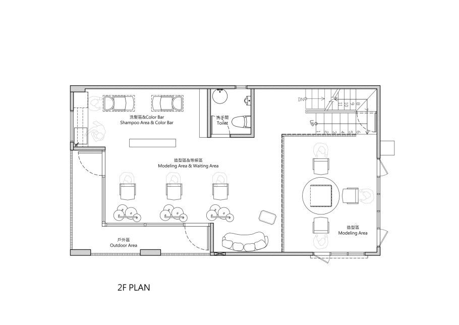 План салона красоты чертеж