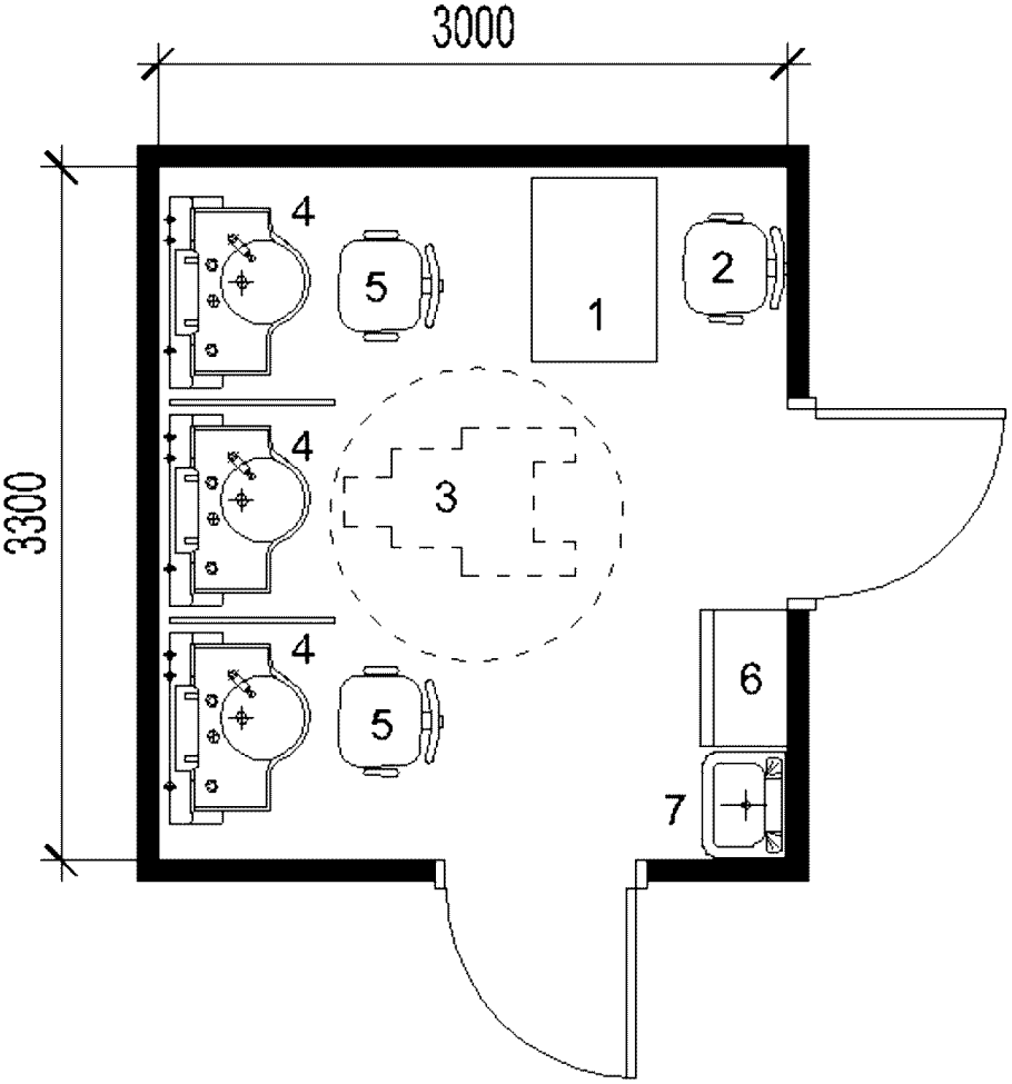 Схема терапевтического стоматологического кабинета