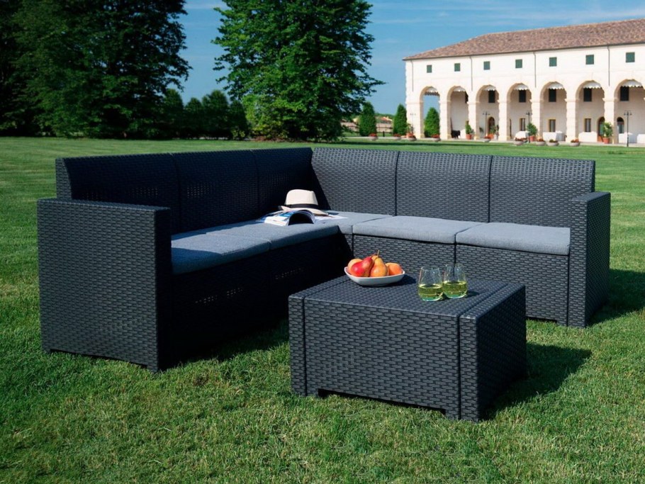 Set Corner Nebraska HB (5 местный угловой диван + кофейный столик). Цвет венге.